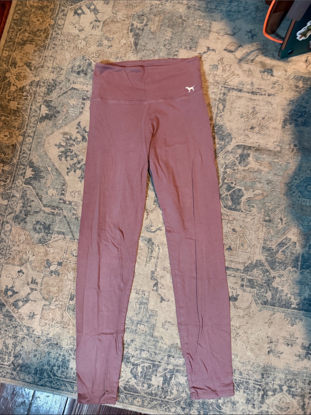 PINK Victoria's Secret Mauve High-Waist Leggings with Dog Logo